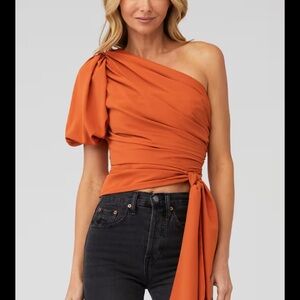 Burnt Orange One Shoulder Top